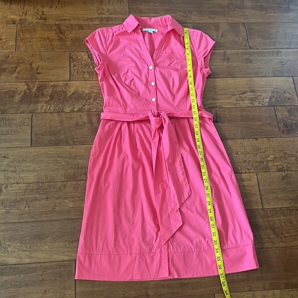 Banana Republic Buttons Down Shirt Stretch Side Pockets Belted Dress Size 4 - Picture 5 of 10
